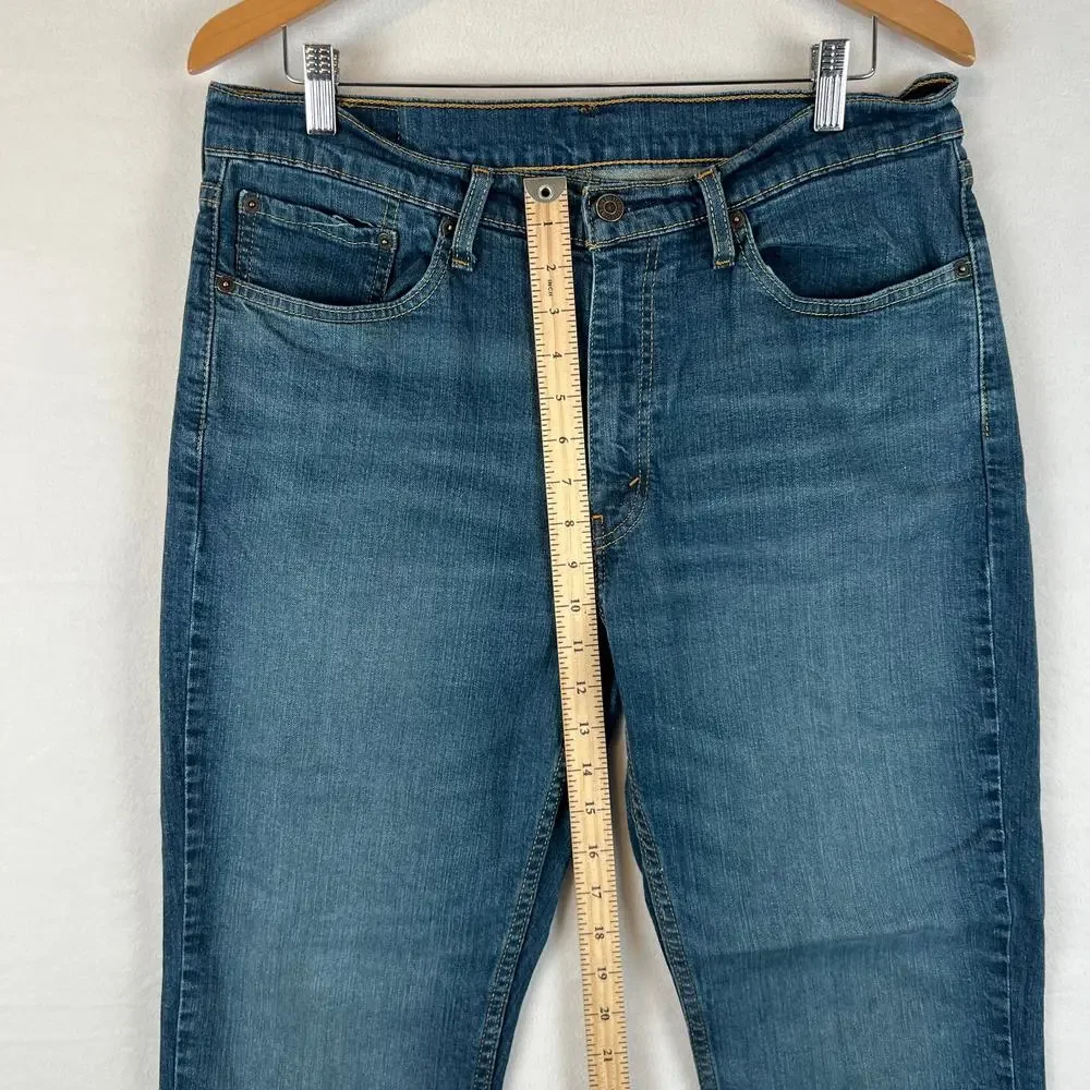 Levis 514 Jeans Mens 36x30 Blue Straight Mid Rise Dark Wash Denim‎